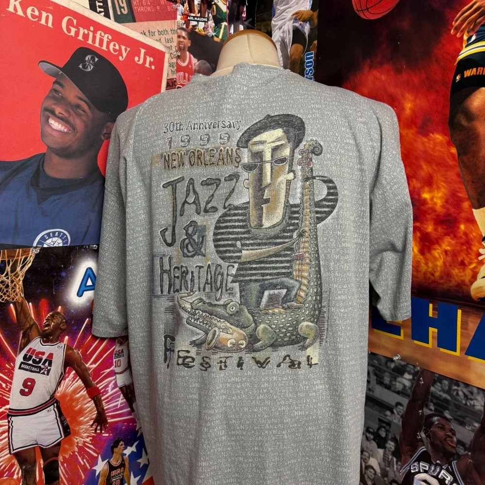 Vintage 1999‎ New Orleans Jazz Heritage Festival T Shirt 30th Anniversary Sz XL